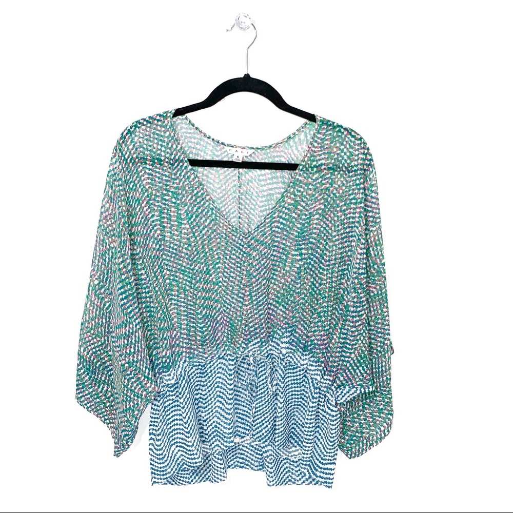 Cabi | Style #731 Printed Tie Waist Blouse